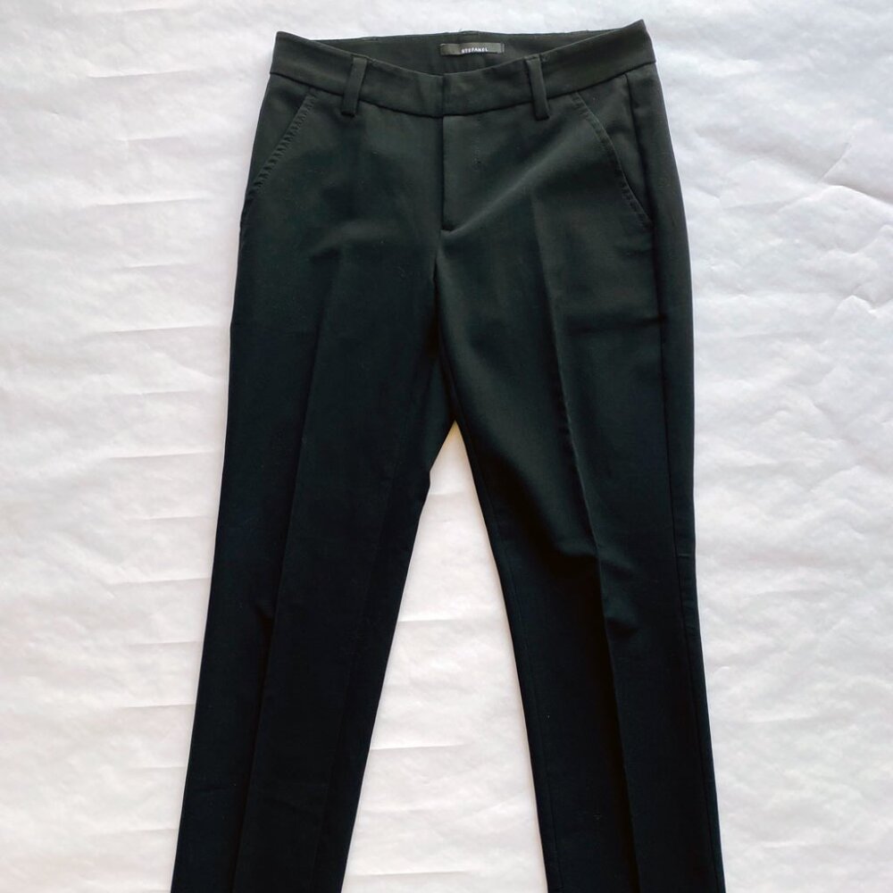 Stefanel Black Dress Pants - Mid-Rise, Slim Leg Ankle Cigarette (0, XS)